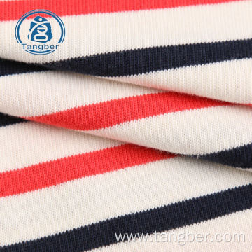 100% cotton yarn dyed stripe knitting fabric cotton